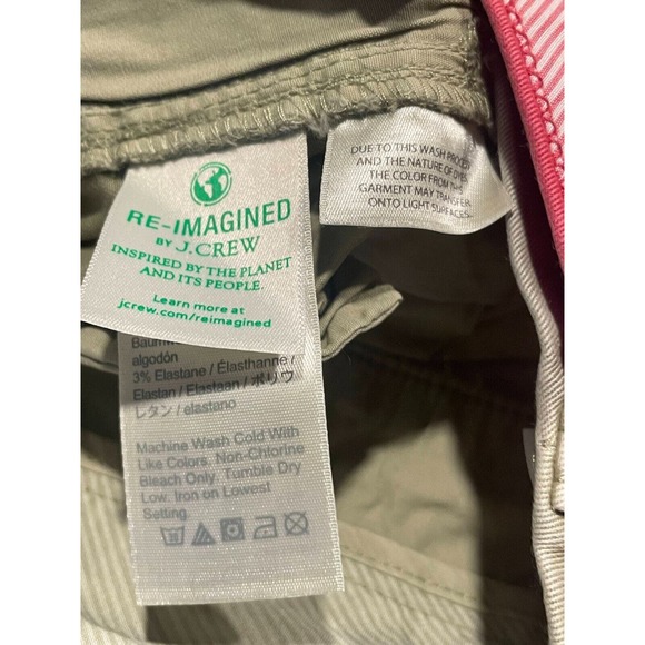 Lot of 2 J.CREW Women's Chino Shorts Size 00 Pink Olive Green Classic Casual - Picture 5 of 16